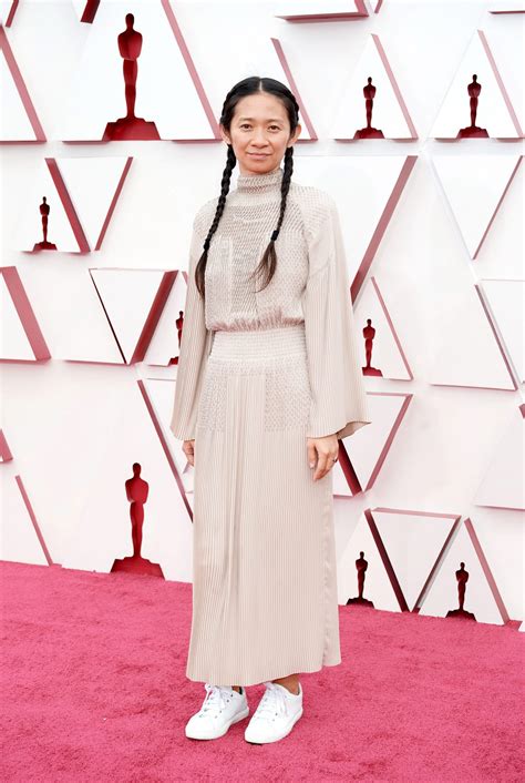 Oscars 2021: Chloé Zhao Wore White Sneakers on the Red 